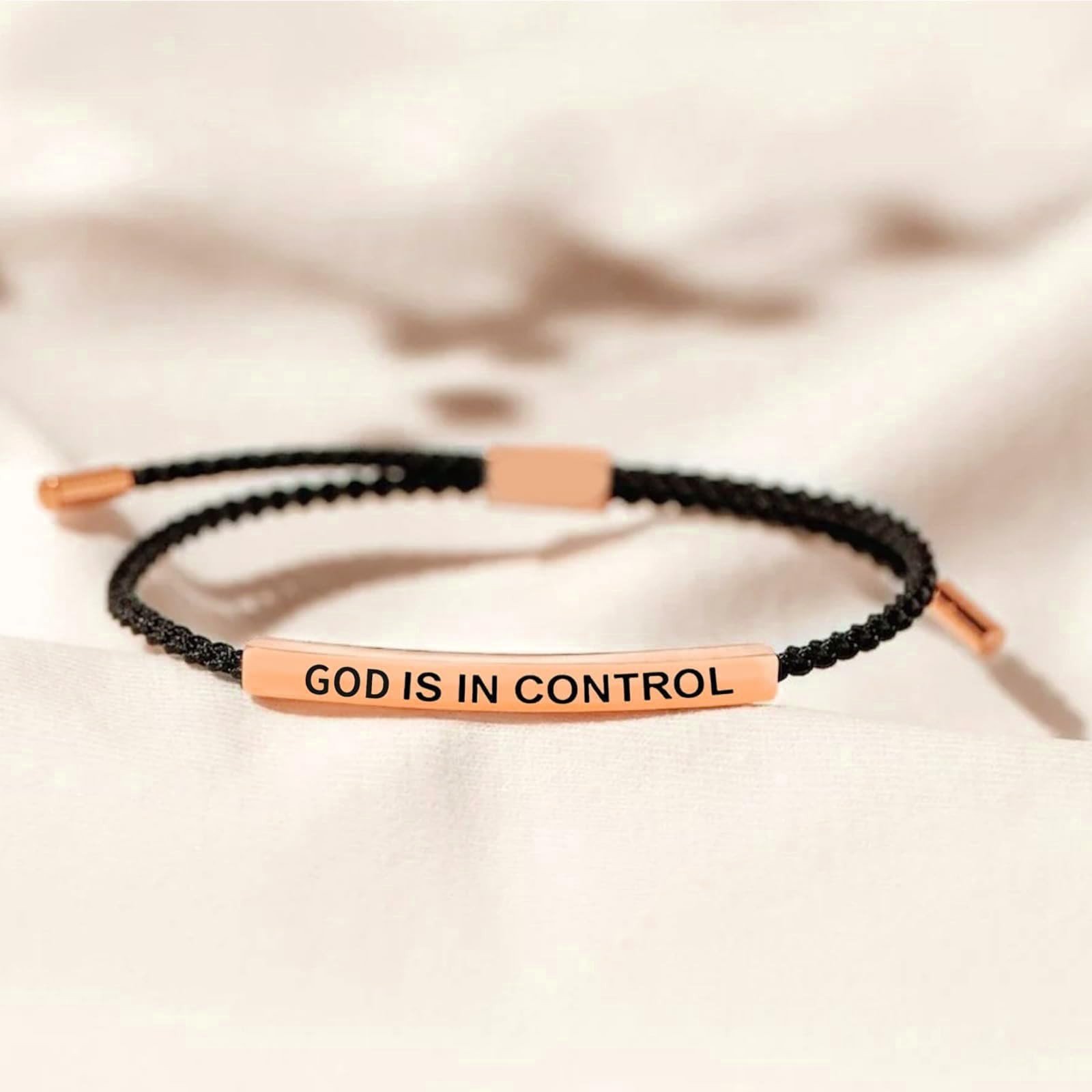 God Is In Control Bracelet for Women Inspirational Adjustable Braided Strin – 04