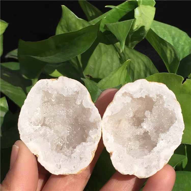 New Chinese Style Natural Crystal Geode Slice Home Desktop Art Decor Stone