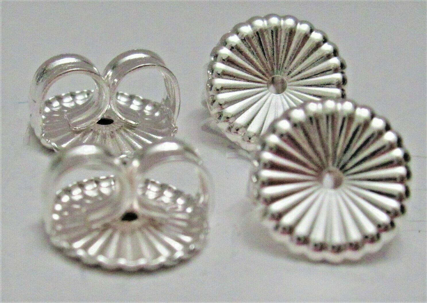 Set of 4 Sterling 9mm Extra Large Premium Post Earring Backs Clutches Nuts