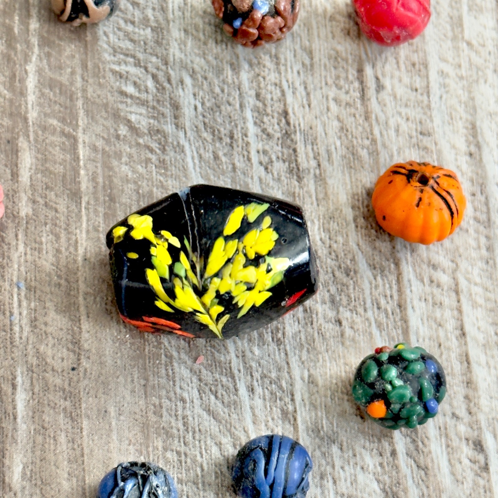 Artisan Handcrafted Glass Beads Multicolor Lot Imperfect