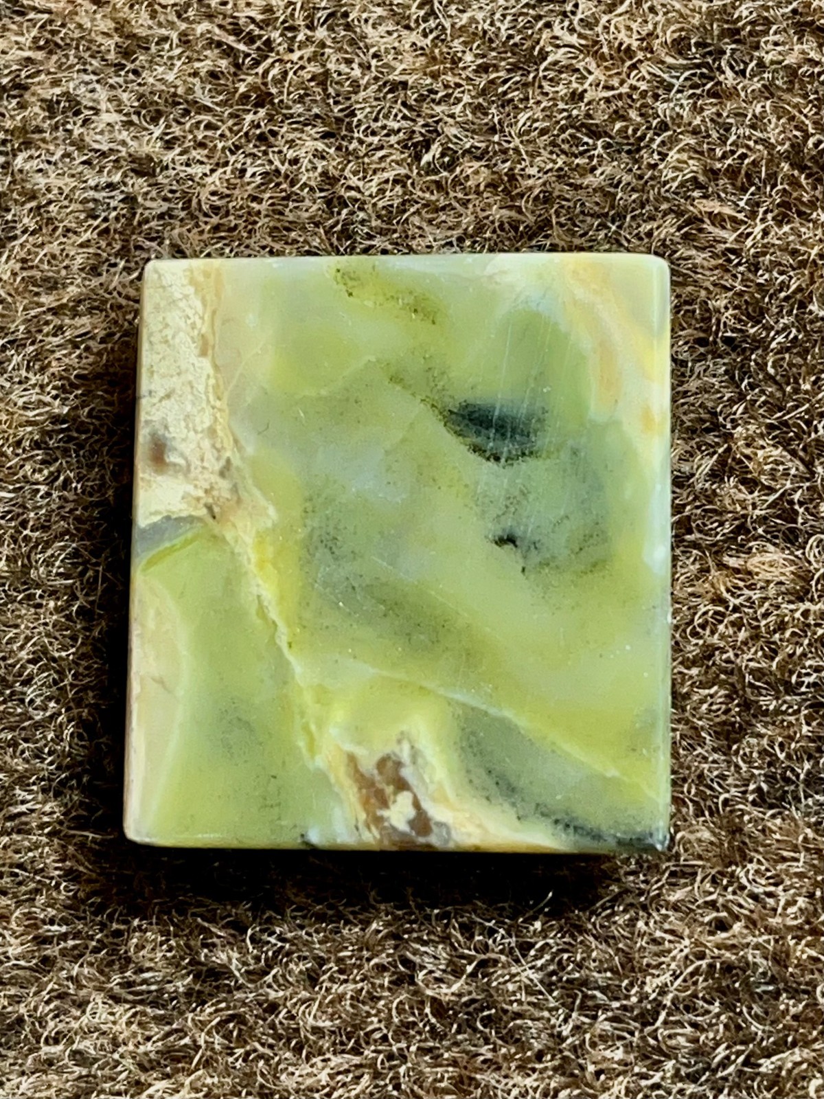 Natural Green Serpentine Cabochon For Jeweller y Making 25.85 Carats 24x22x5 mm