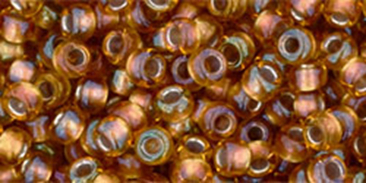 8/0, Toho, #278, GOLD Lined Rainbow TOPAZ, Special, 10g, TR-08-278