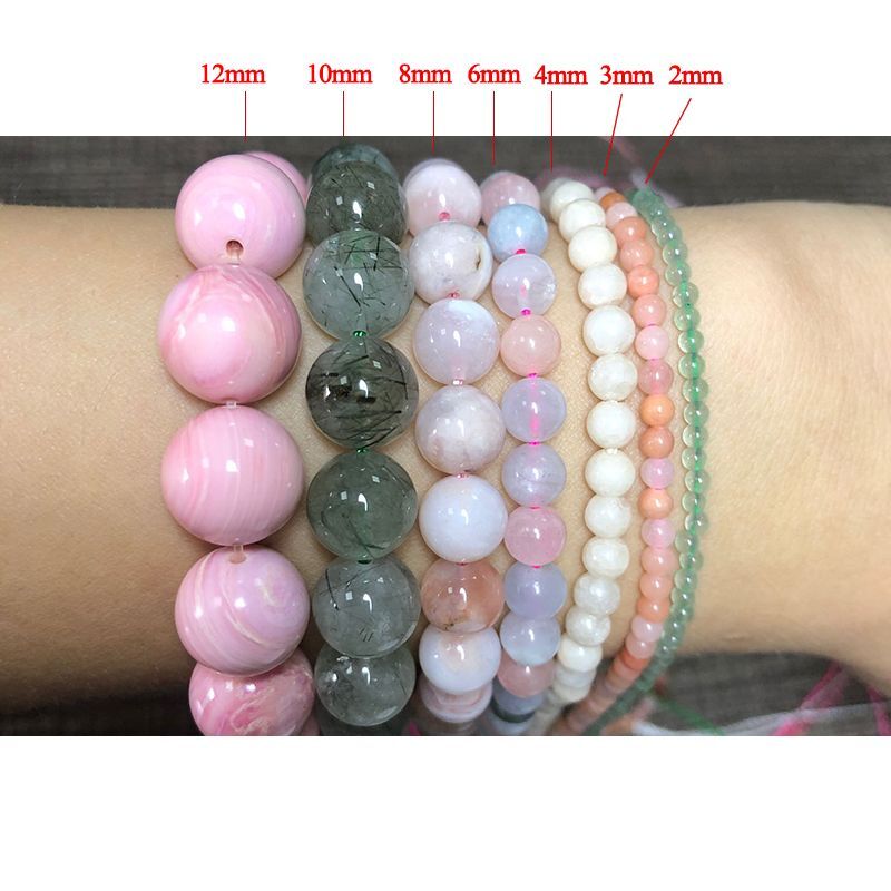 Aventurine Jades Stone Bead Malachite Agates Opal Loose Beads DIY Bracelet 15”