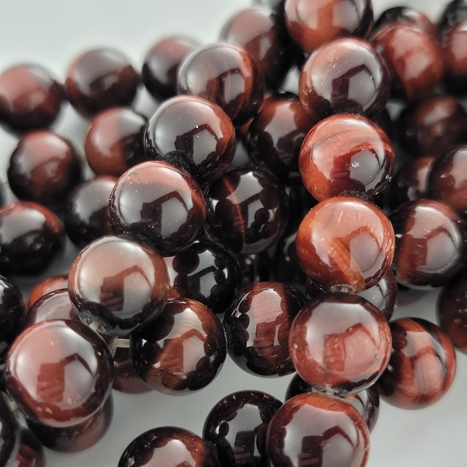 Red Tiger’s Eye Beads Gemstone Natural Smooth round 6Mm 8Mm 10Mm Heat-Treated