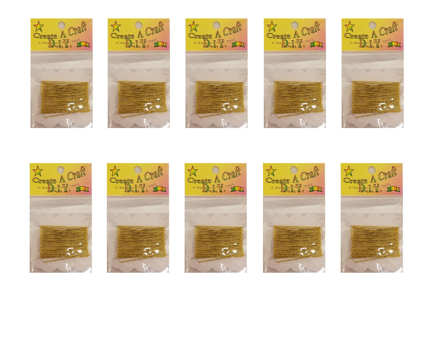 Lot of 60 yards Metallic Gold Thin 0.5mm Elastic Cord String Thread for Crafts