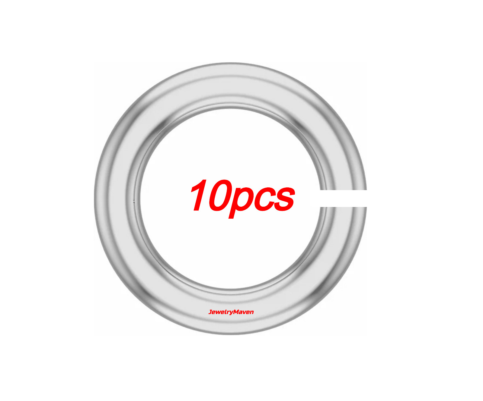 (10) TEN BULK PACK 6mm OD 4.2mm ID Solid PLATINUM 950 20ga OPEN Jump Ring USA