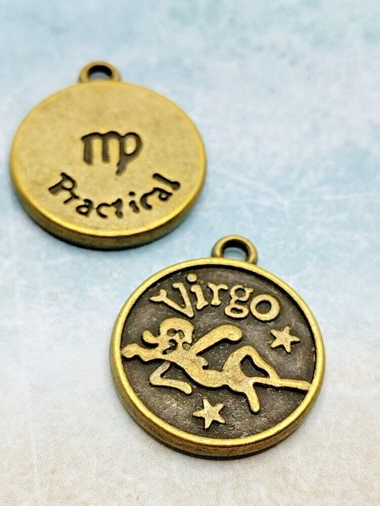 5 pieces – Antique Bronze VIRGO Zodiac Constellation Charms Pendants Dangles
