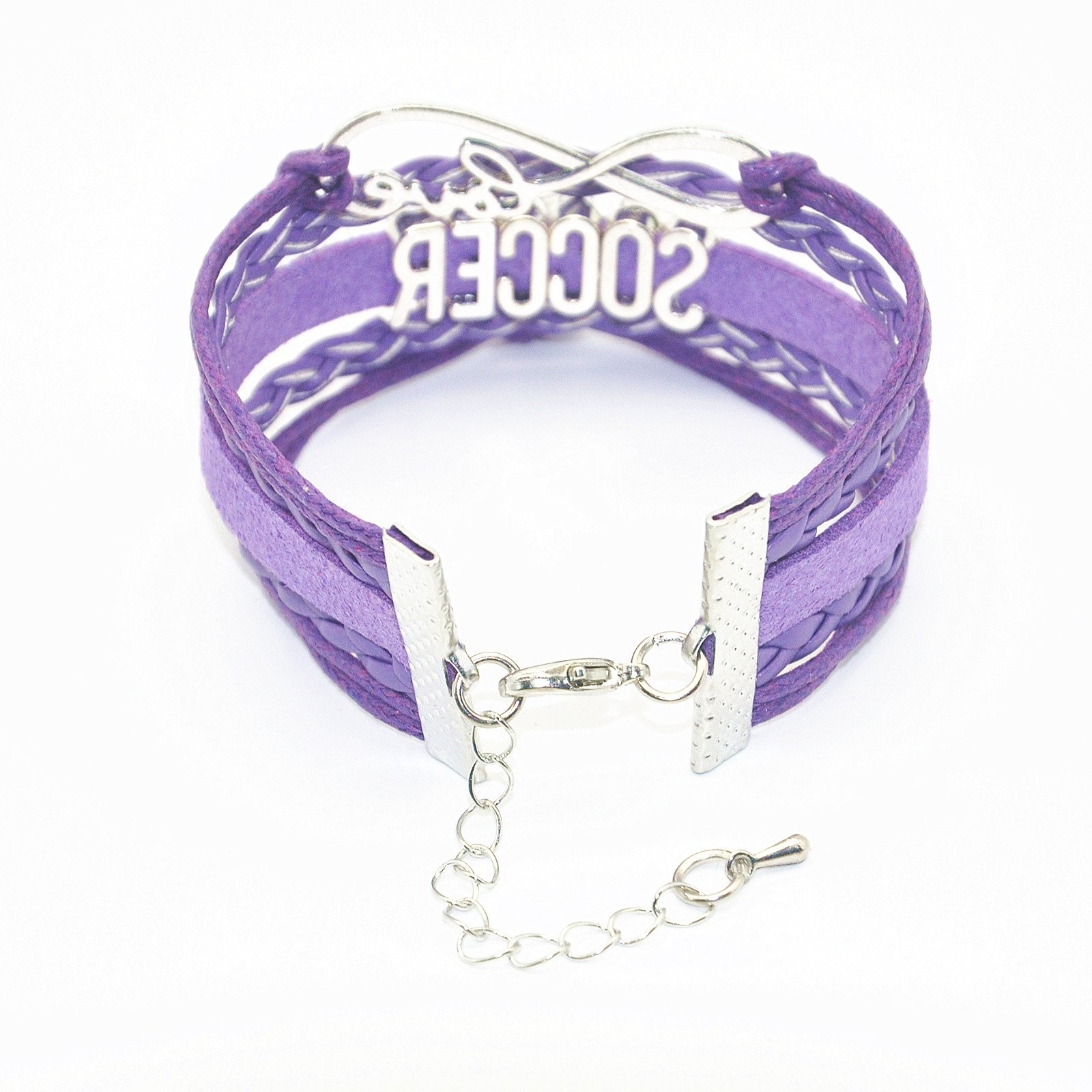 Infinity Soccer Bracelet With Ball Charm for Women, Men, Adult Lovers, Fans, Tea