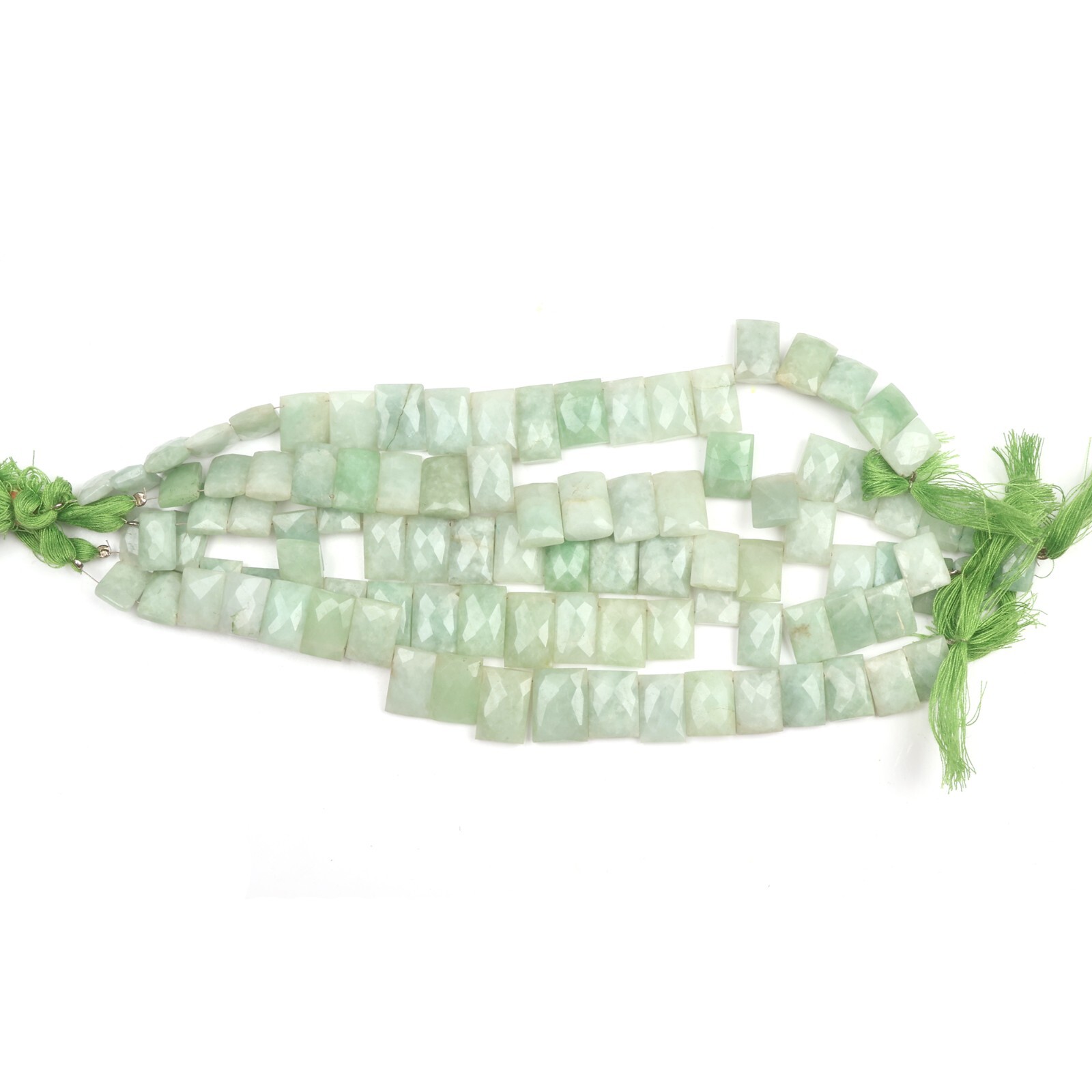 Burmese Jade Beads, Gemstone Beads, 8 Inch 8X11-11X15 mm Beads, Faceted Beads,
