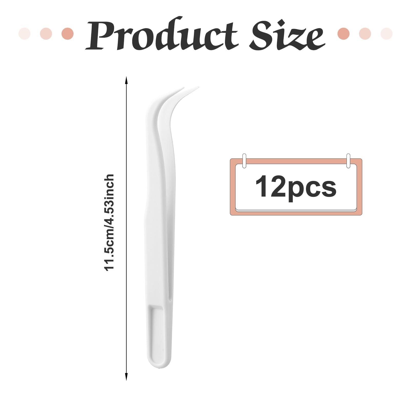 12 Pcs Tweezers for Crafting, Plastic Bead Craft Tweezer Pack, Art Tweezer fo…