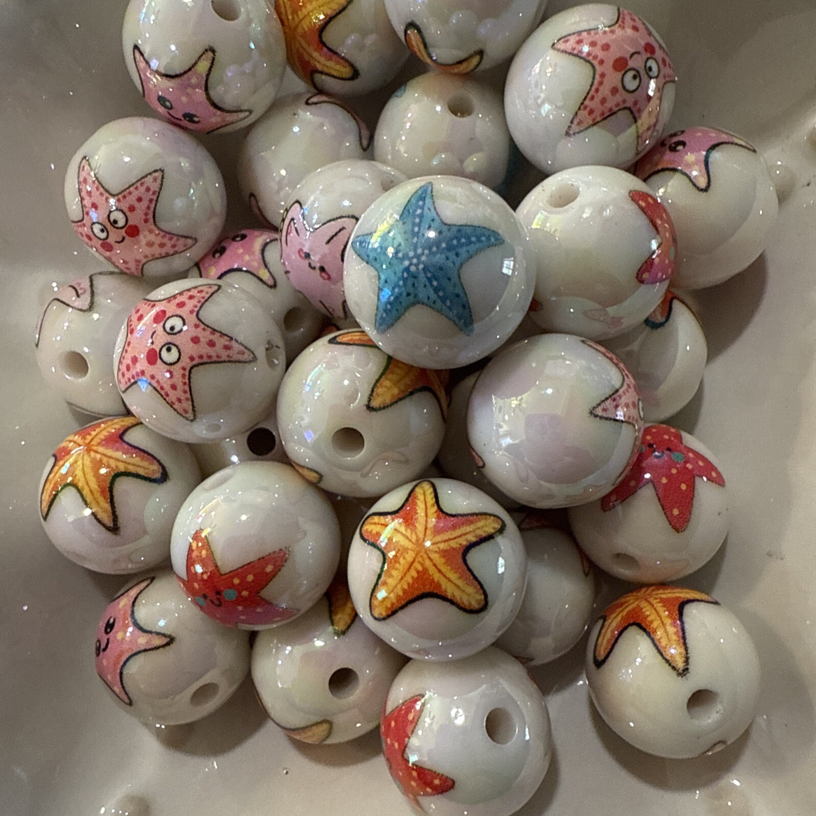 16 MM High-Quality Resin Beads Starfish