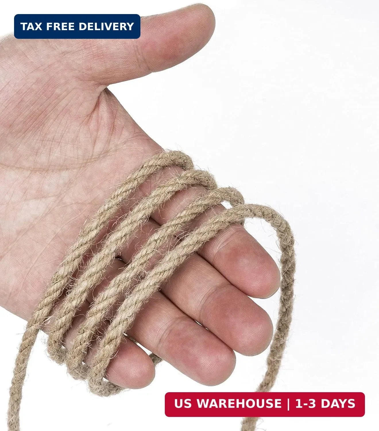 100 Feet 5Mm Jute Twine, Heavy Duty Jute Rope, Natural Hemp Rope for DIY Arts Cr