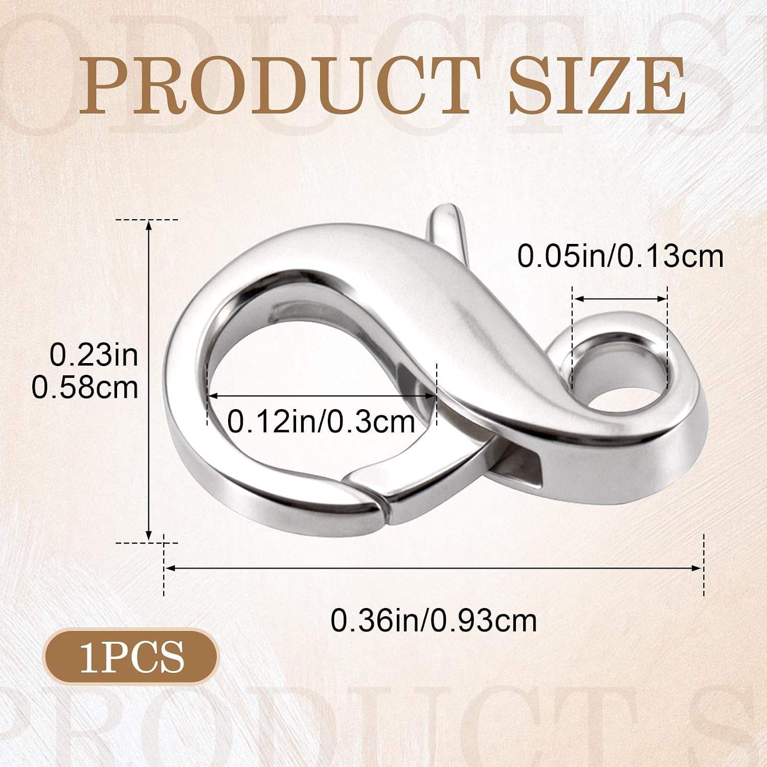 Pndeyo S925 Double Opening Lobster Claw Clasp, Hypoallergenic Necklace Extenders