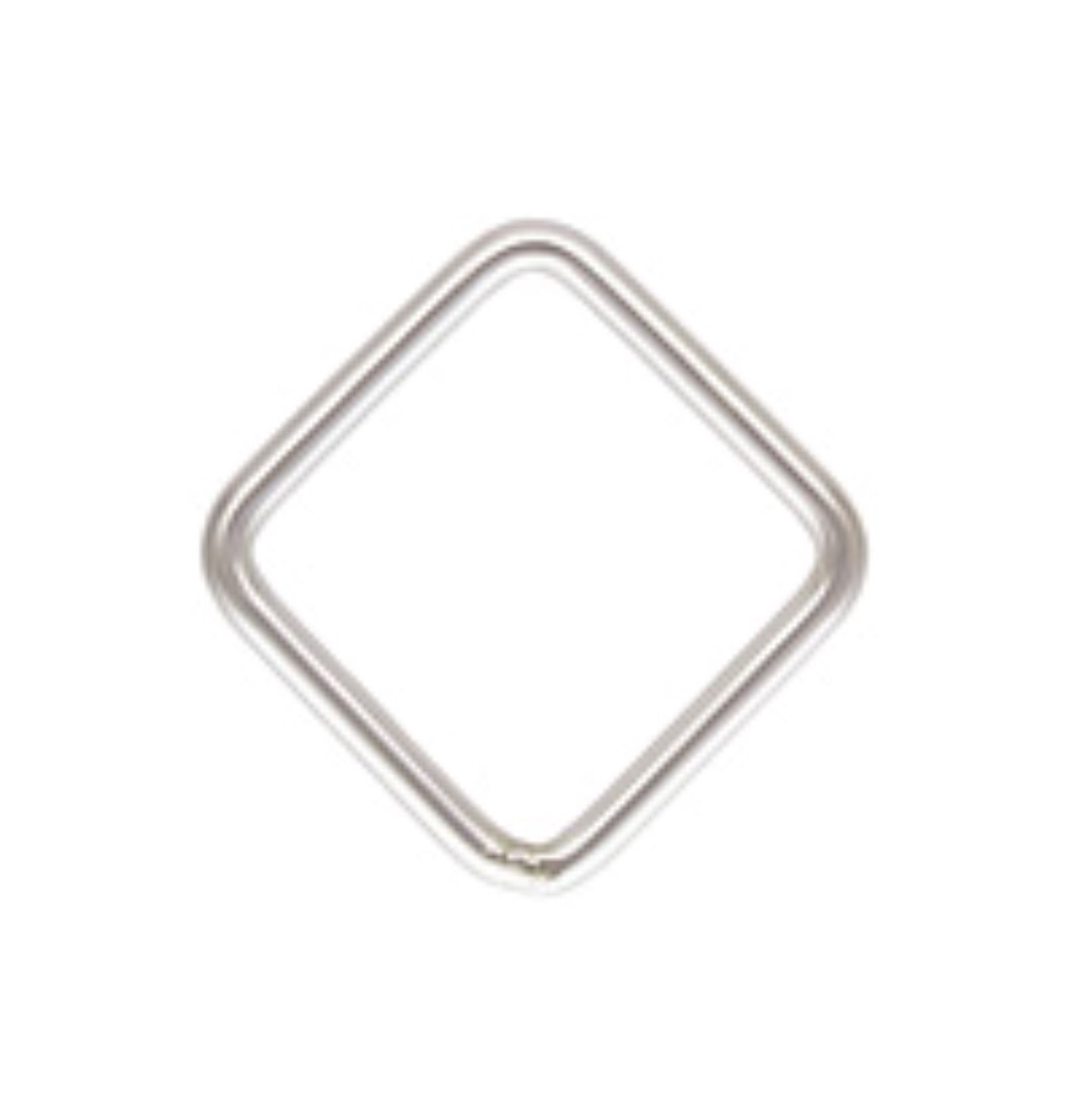 925 Sterling Silver 8mm Square Jump Ring 10pcs #5523-8
