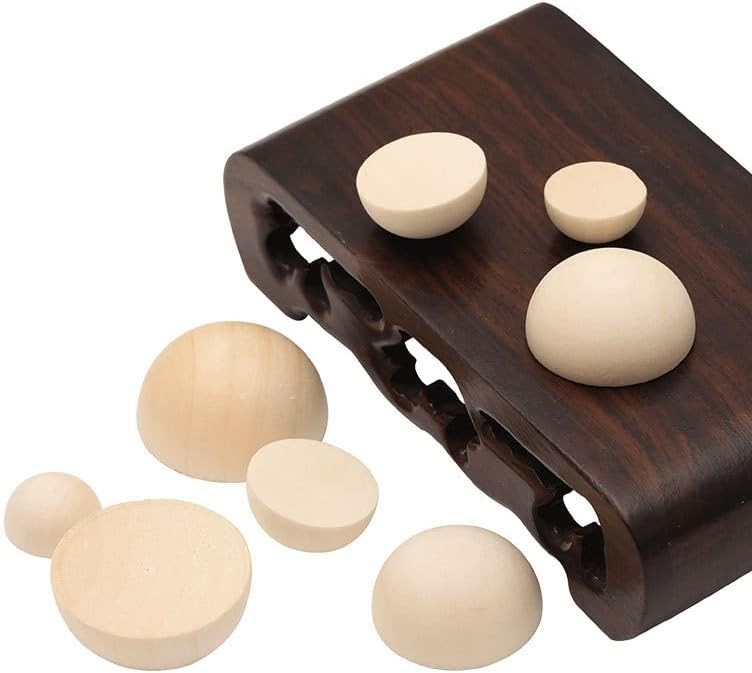 Versatile Half Round Wooden Beads in 3 Sizes – Perfect for Arts & Crafts, 120pcs