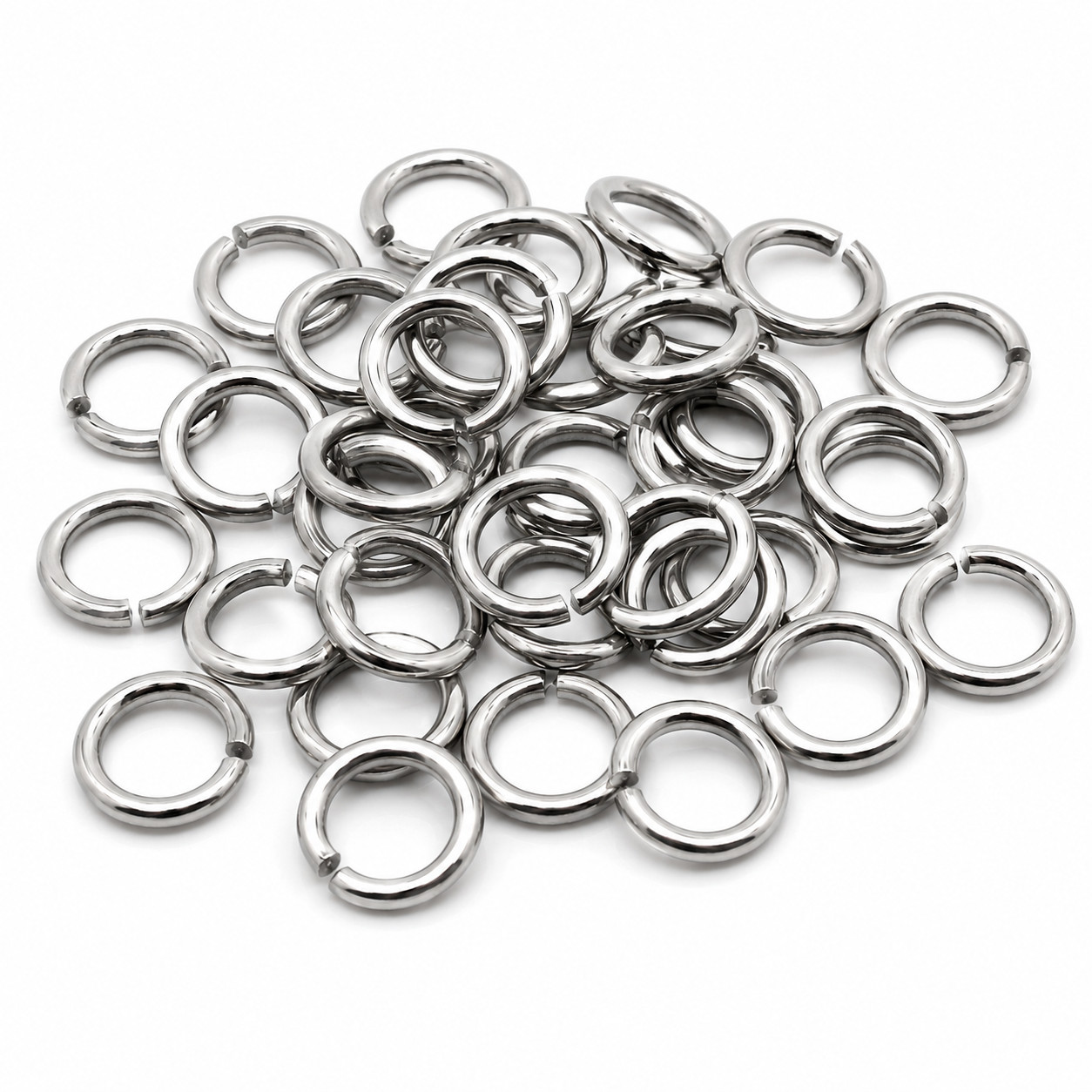 Jump Rings 7mm – 50/100/200 Stainless Steel 16 Gauge Open Jump Rings F8879
