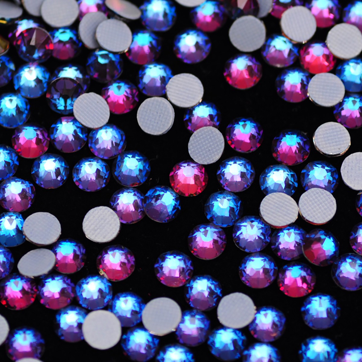 Bermuda Blue Flat Back Rhinestones Hotfix Iron On Crystals Strass Glass Stone
