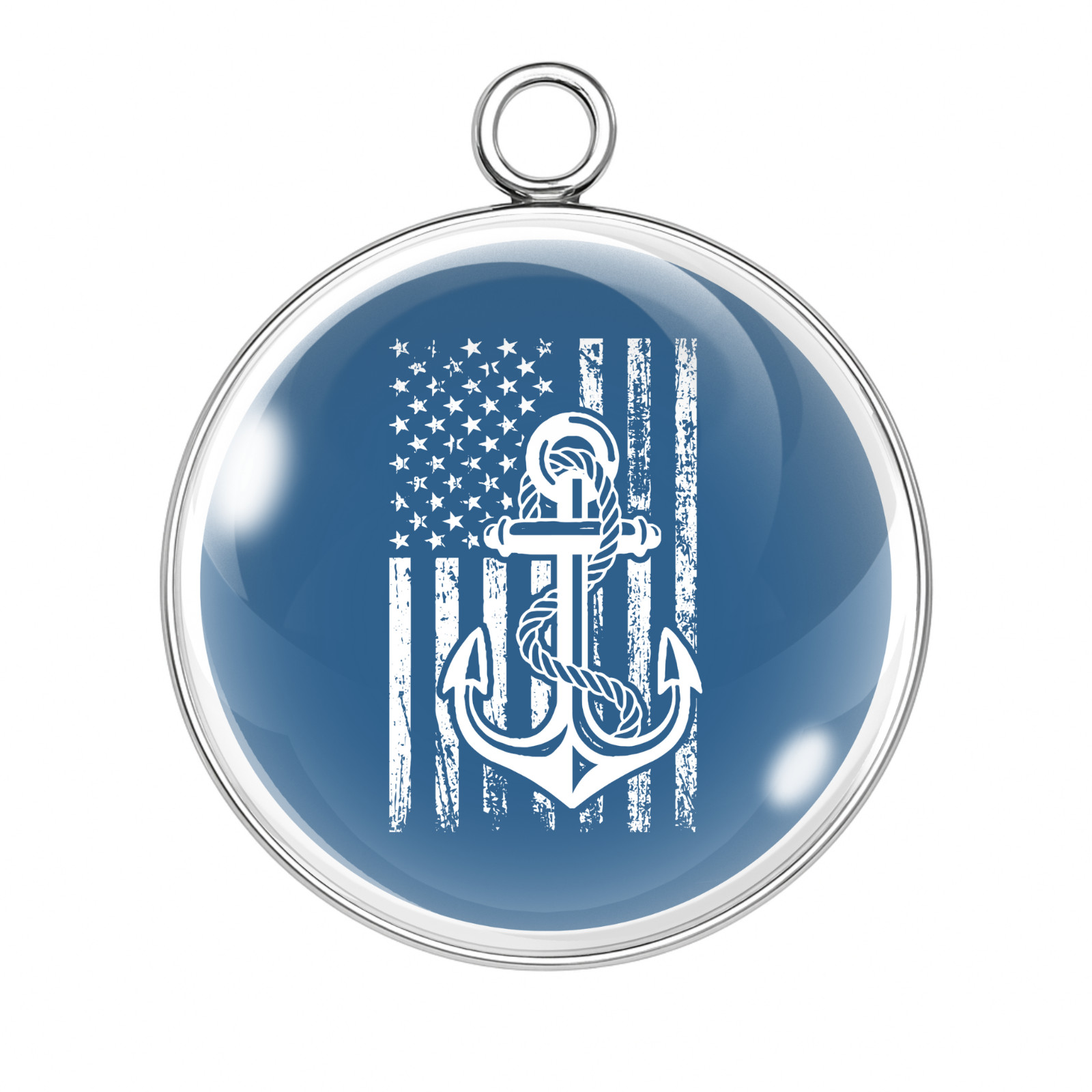 USA Veteran Charms – Funny Redneck America Flag Glass Pendants Jewelry Crafts