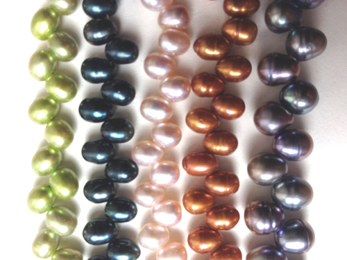 fresh water cultured pearl head drilled 4x7mm 16″ strand