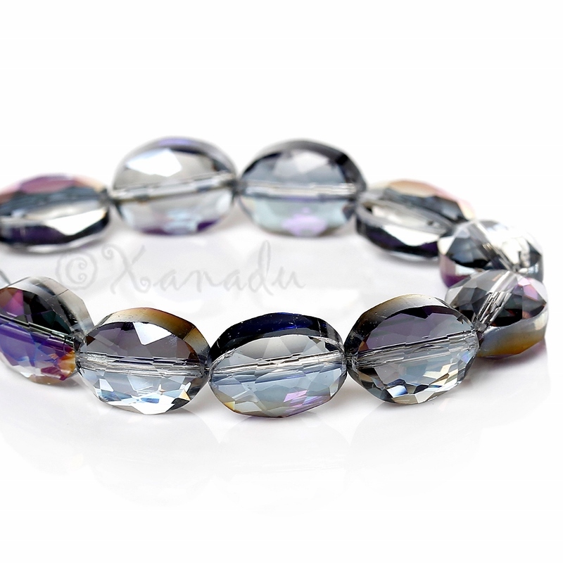 Gray Aurora Borealis Wholesale Faceted Crystal Glass Beads G2462 – 5, 10, 20PCs
