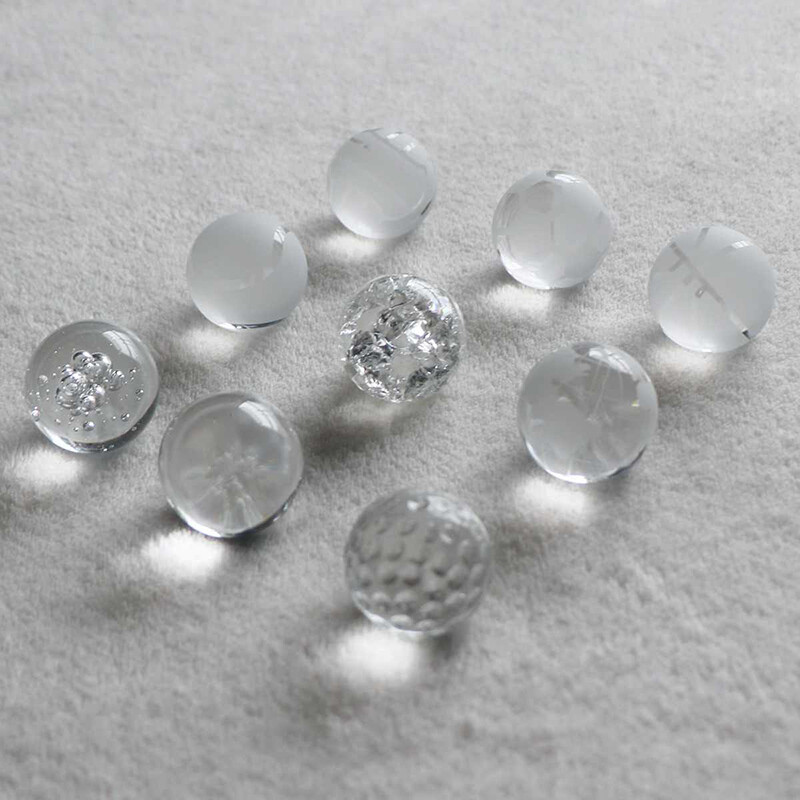 Glass Bead Round Combined Glass Beads Multicolor Transparent DIY Toys Decor 30mm