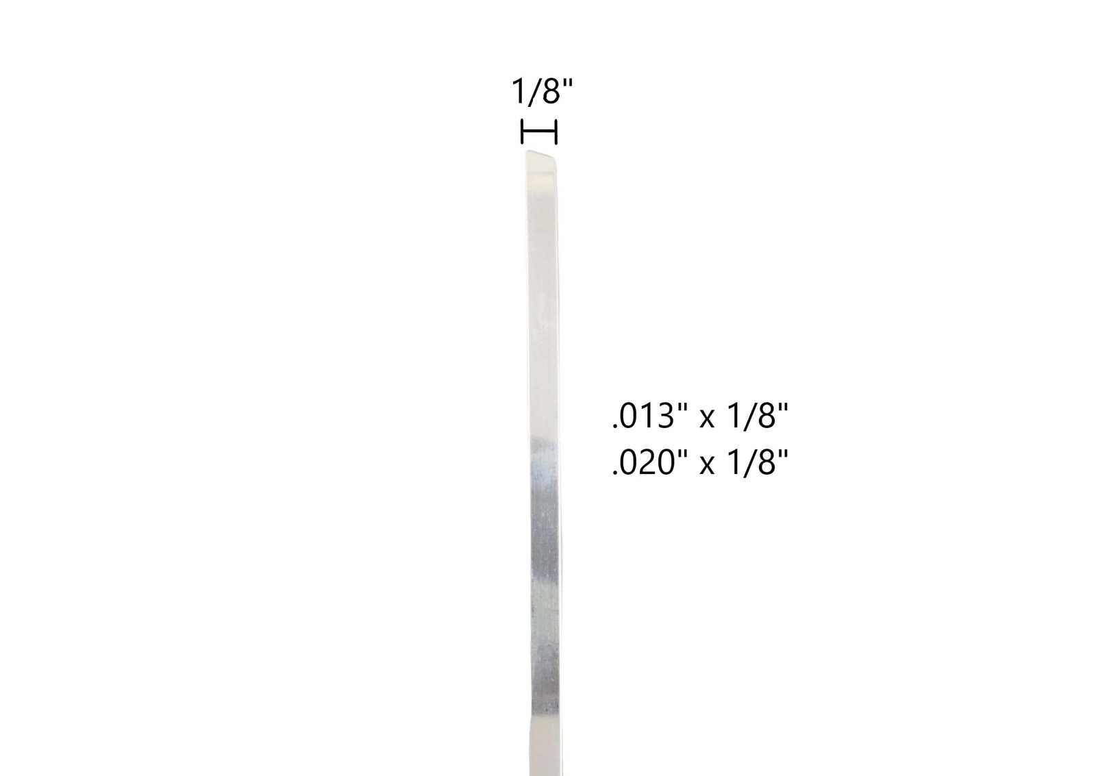 925 Sterling Silver Bezel Strip Wire 1/8 x 28 Gauge, 1 Foot Length