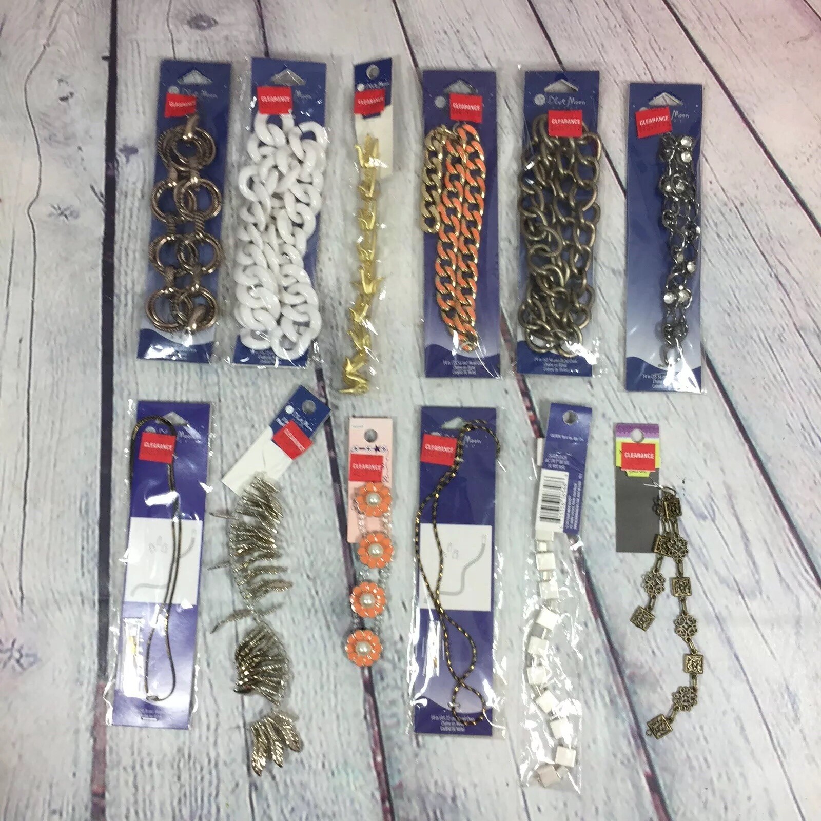 Jewelry Making Craft Supply Lot New in Original Package – Chains Beads Charms 7