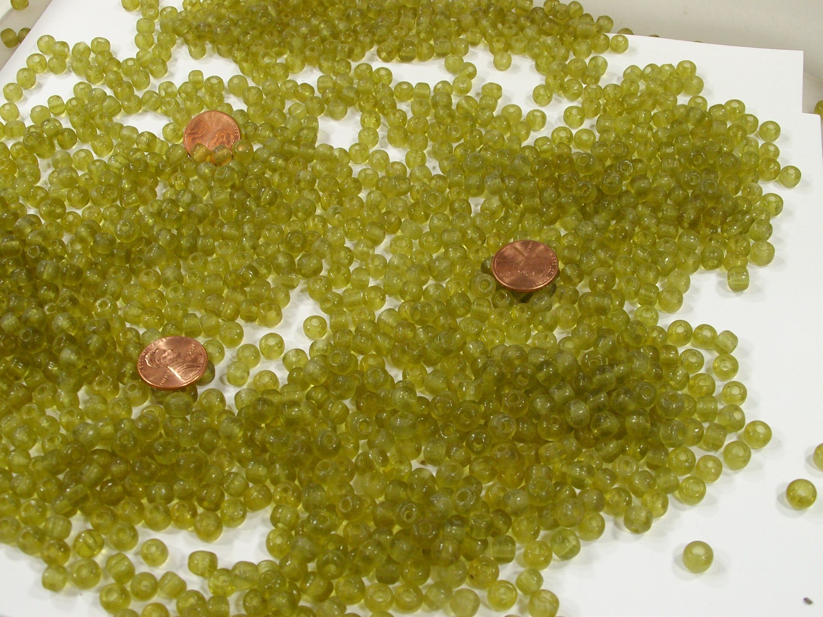 2 Pounds (5mm x 6mm) Yellow Handmade Glass Beads Wholesale Bulk (GHP-3) ⭐