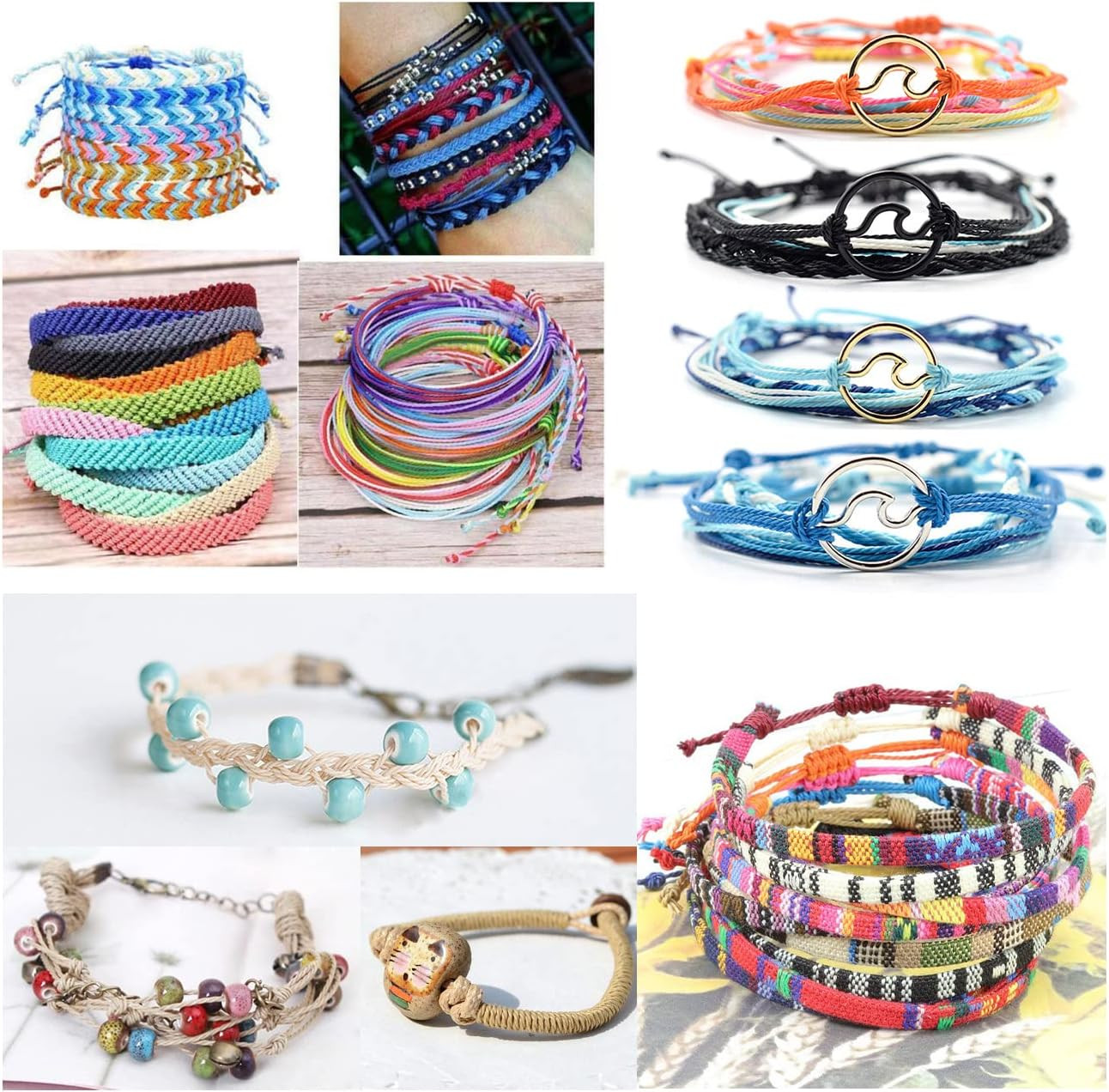 40 Colors 1Mm Waxed Polyester Cord 437 Yard Waxed Bracelet Cord Wax String Cord