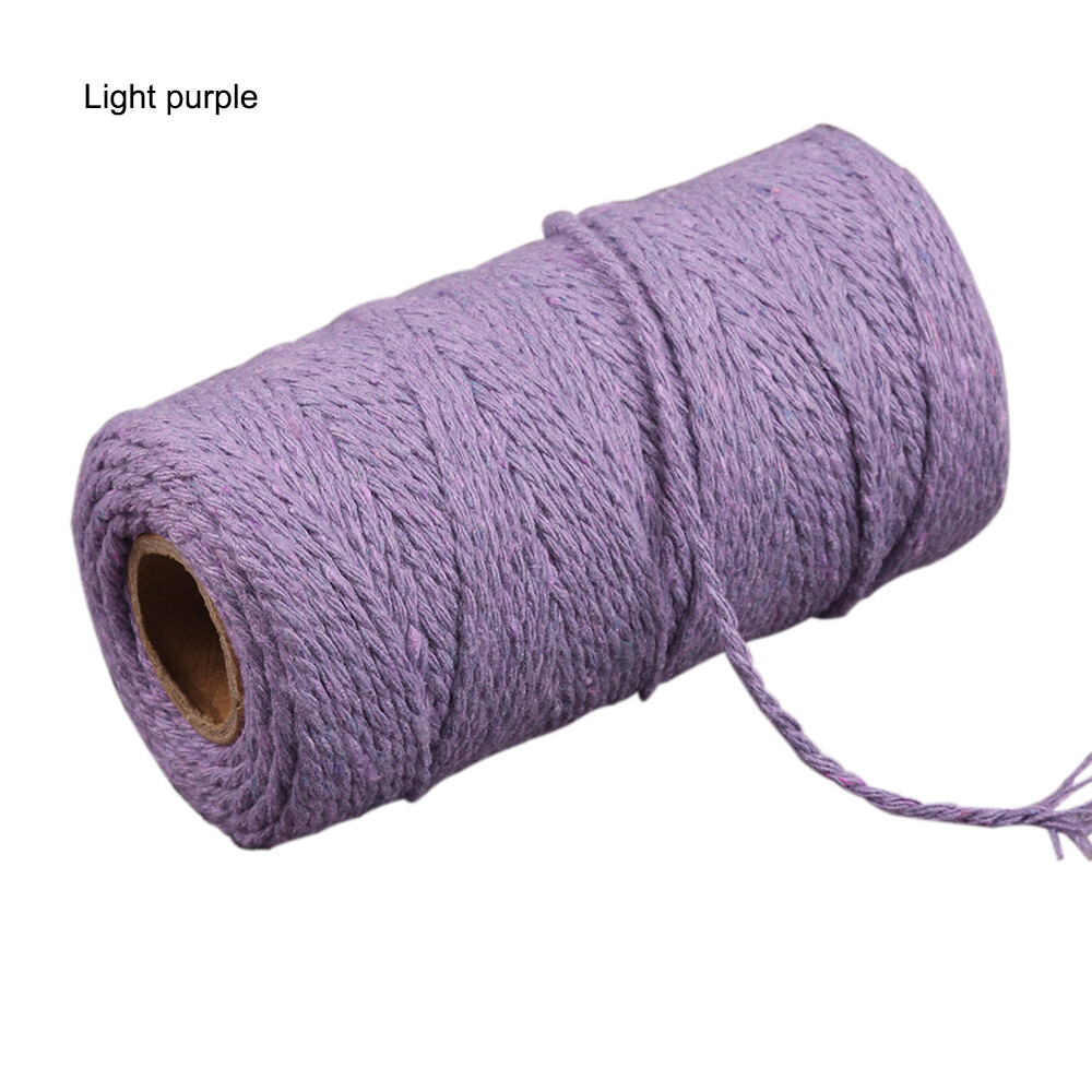 100m(328 Feet) of 2mm Cord for Crafts, Colour Cotton String for Gift Wrapping