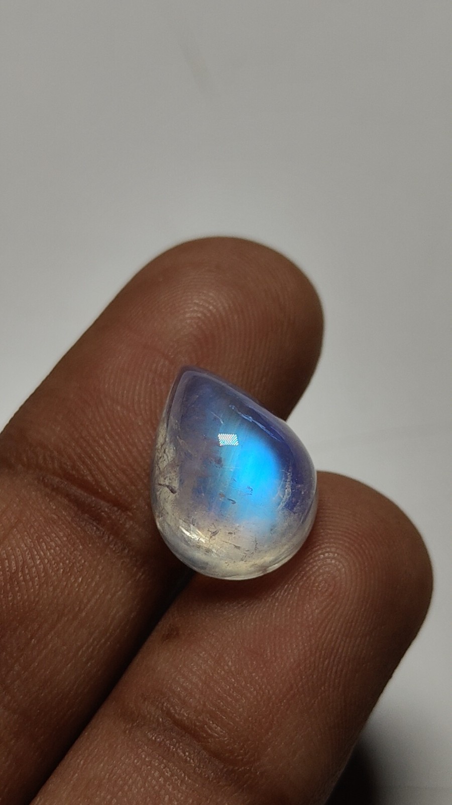 6A Brilliant Quality Natural Rainbow Moonstone Cabochon Pear Shape Gems 11×15 MM