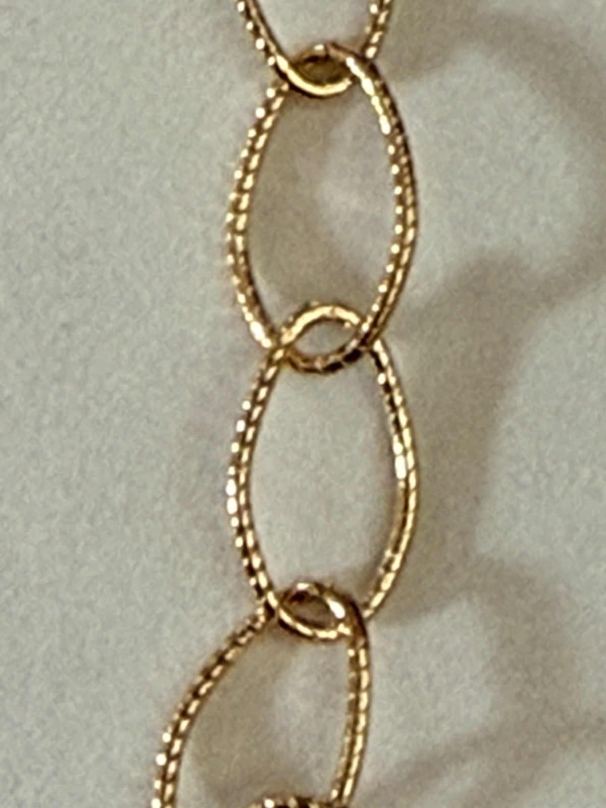 5ft 14kt gold filled twisted wire oval cable chain 7x4mm, 5ft