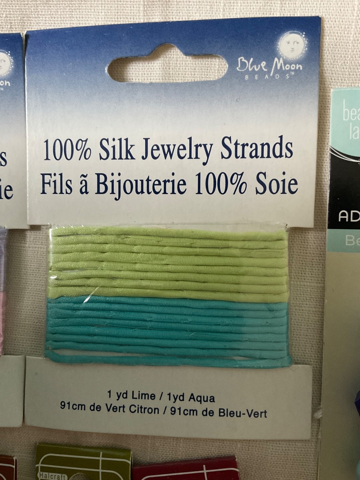 Jewerly Making Supplies Silk Strands Memory Wire Bungee Bracelet Glass Beads