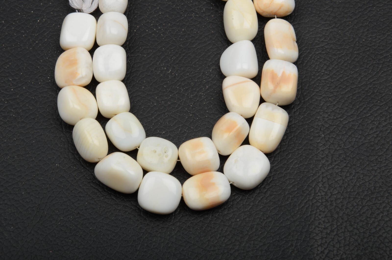 Natural White Opal Beads Smooth Nugget Shape 8 Inch Strand 10×12-11×15 MM Beads