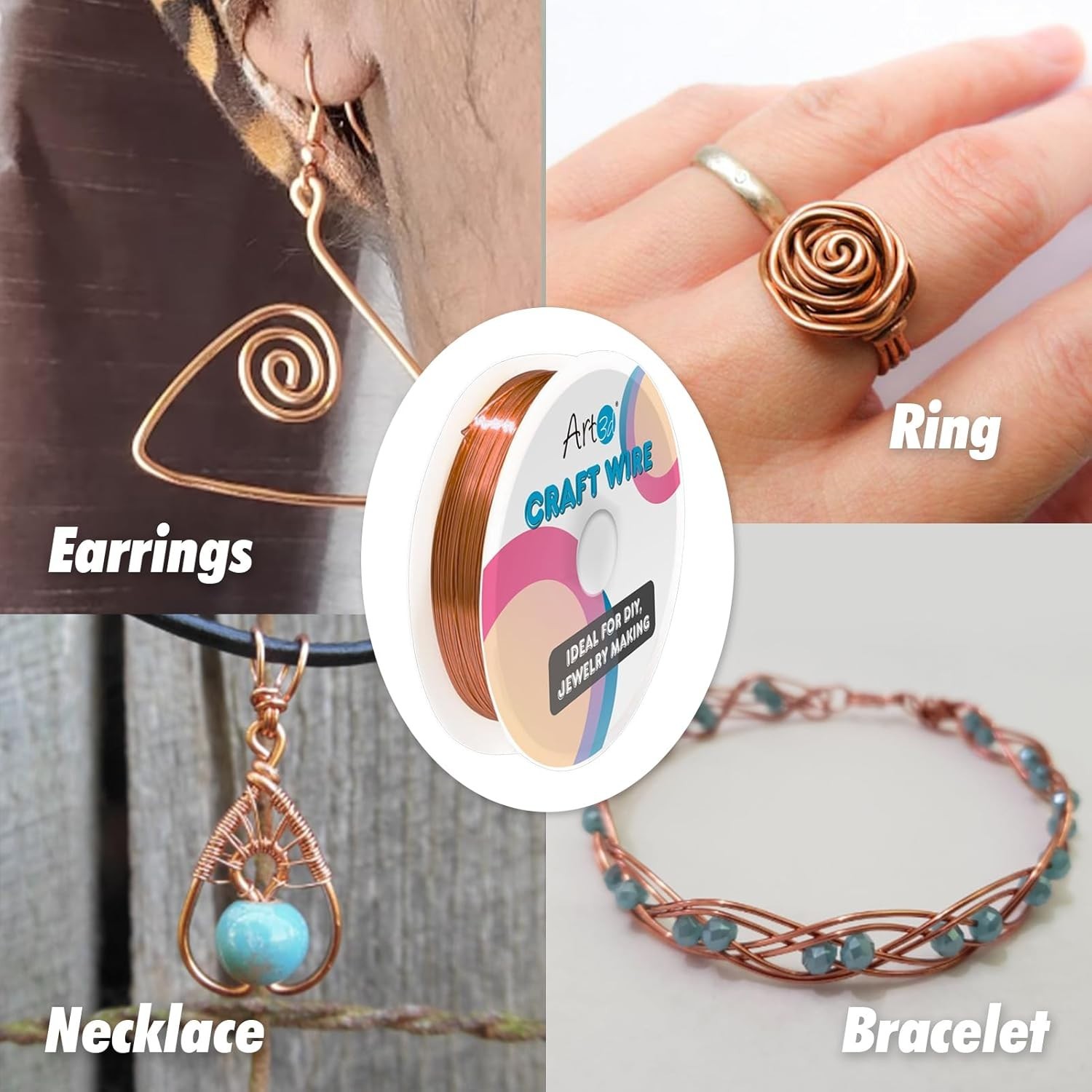 Elegant 18 Gauge Polished Copper Wire – 120 FT for DIY Projects & Gardening