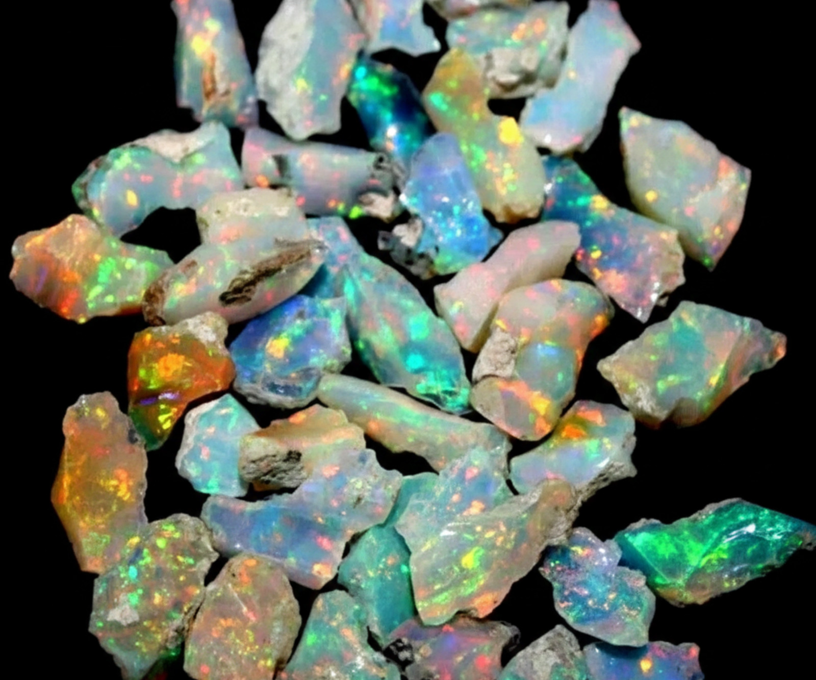AAA Natural Ethiopian Opal Rough 10-20mm Lot Raw Welo Opal Stones