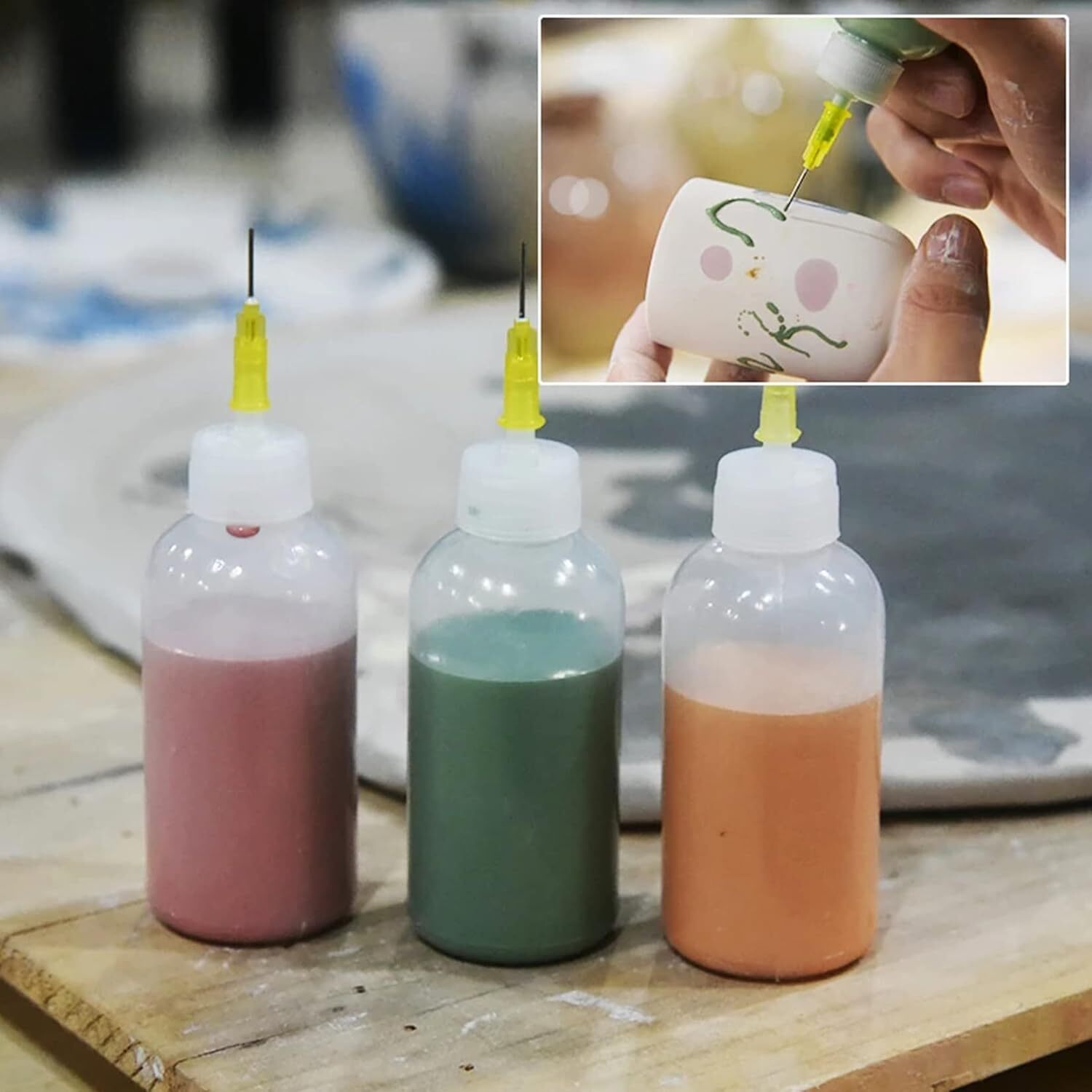 10pcs 50ml Needle Tip Bottles Set Squeeze Plastic Bottles Oil Liquid Glue Ink