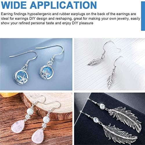 100 PCS / 50 Pairs 925 Sterling Silver Earring Hooks, Hook Ear Wires with 100 PC