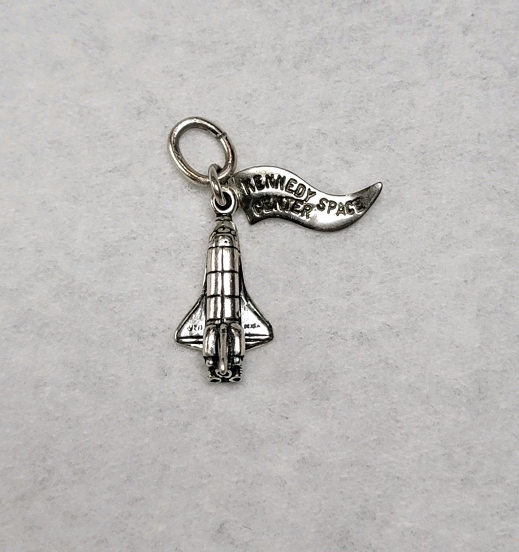 Sterling SIlver Kennedy Space Center Charm Space Shuttle NASA 925