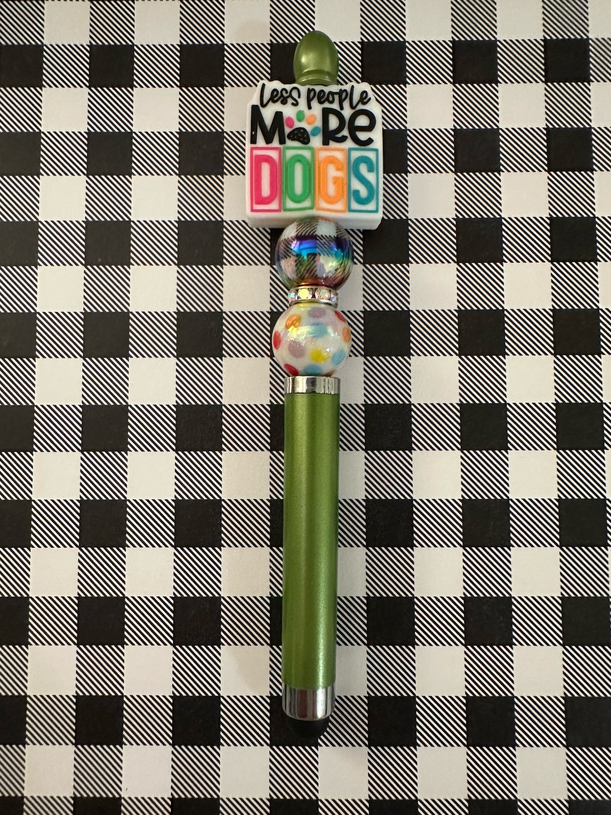 Less People More Dogs Colorful Handmade Stylus Quality Beads Collect Them