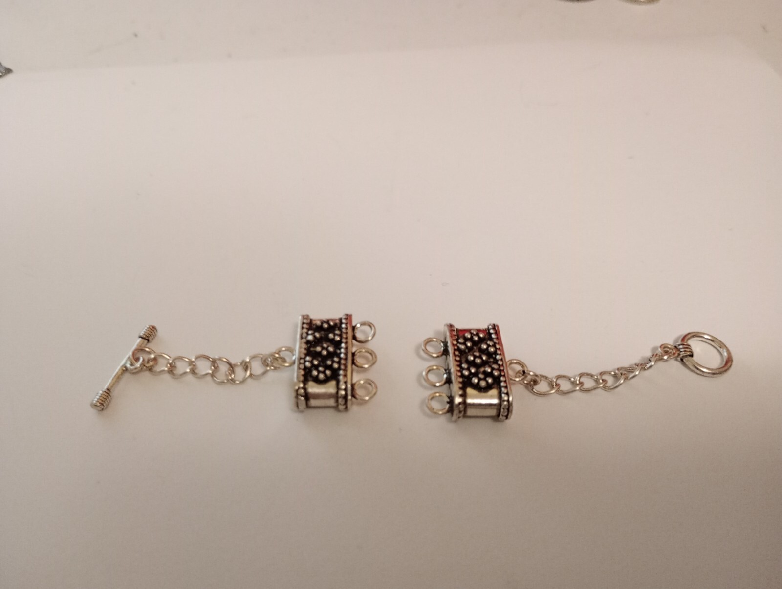 Sterling Silver 3-strand Toggle Clasp made in Bali