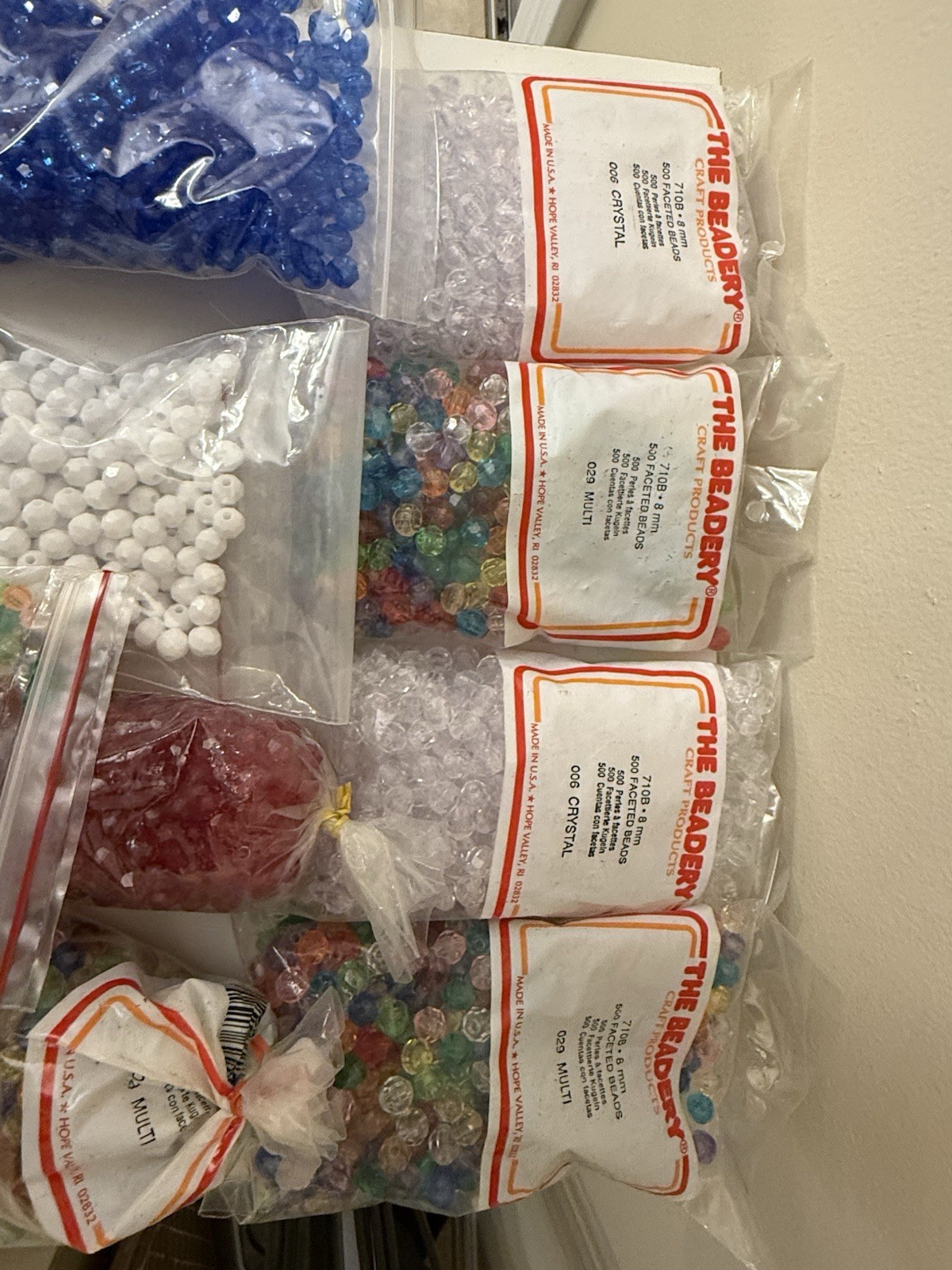 Large LOT Beadery Faceted Plastic Beads Colors & Sunlyn Sequins Push Pin Crafts