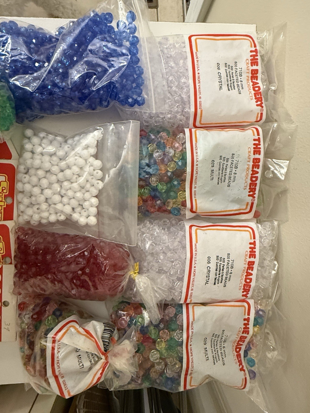 Large LOT Beadery Faceted Plastic Beads Colors & Sunlyn Sequins Push Pin Crafts
