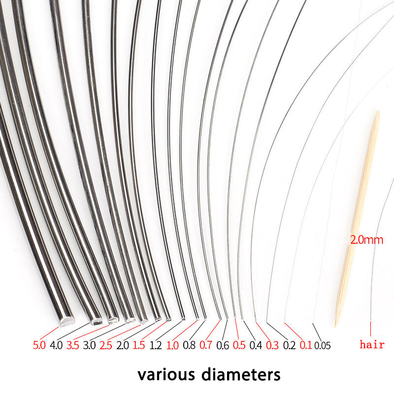 304 Stainless Steel Wire 0,1-3mm Single Soft/Hard Wire Craft Jewellery Rustproof