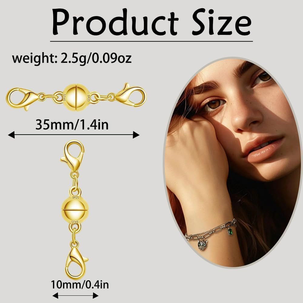 Magnetic Jewelry Clasps, Magnetic Necklace Clasps and Closures Easy-to-Use for J