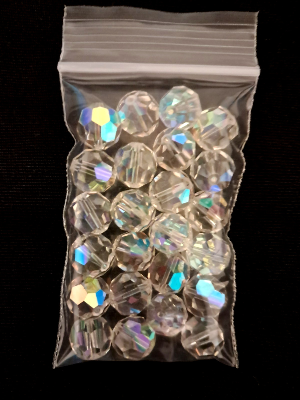 VINTAGE SWAROVSKI CRYSTAL AB 11 MM BEADS (24 PCS) ART #199 (5000)