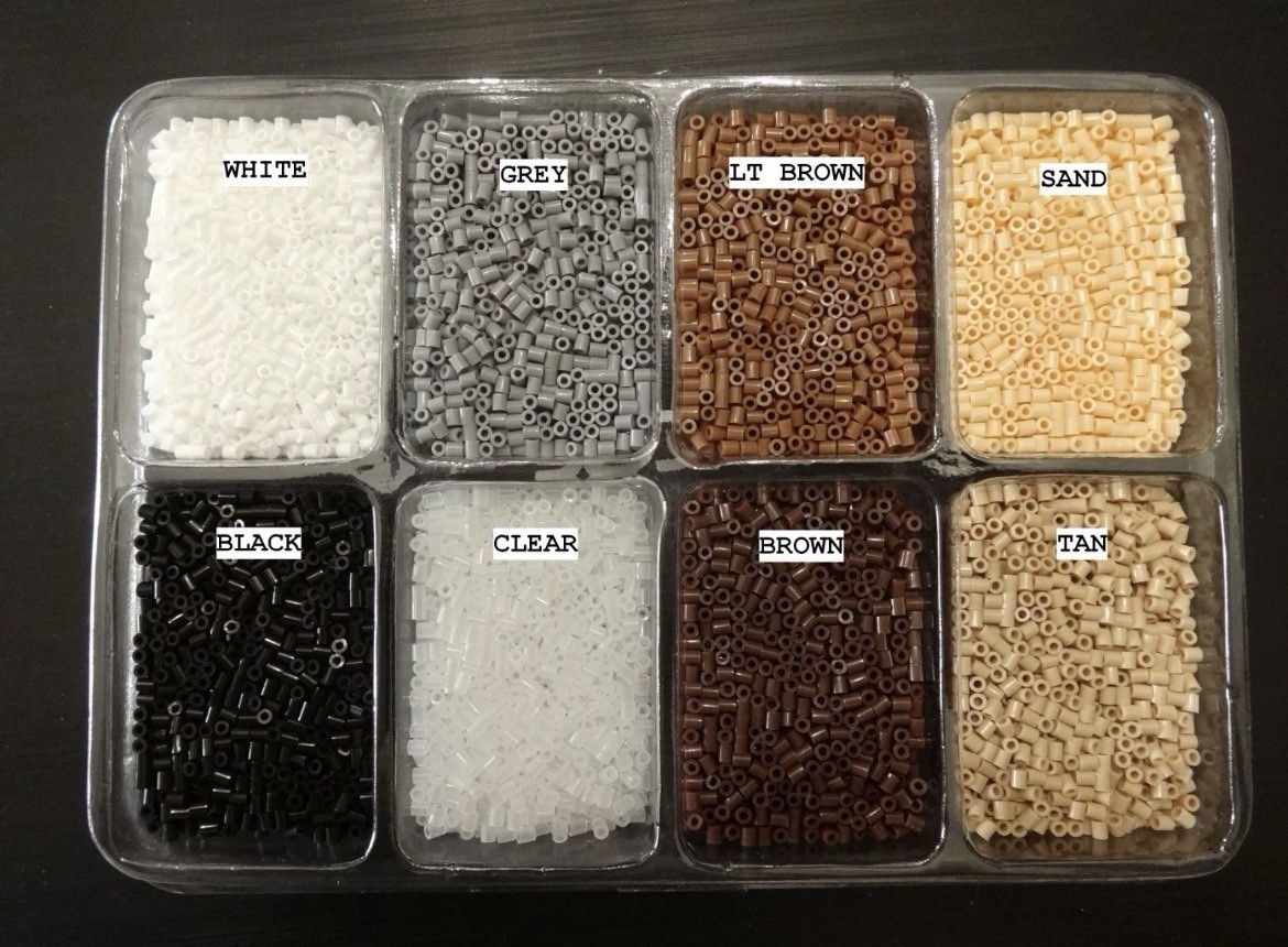 Perler Mini Beads Fused Bead Tray 8 000 Pack Neutral Colors