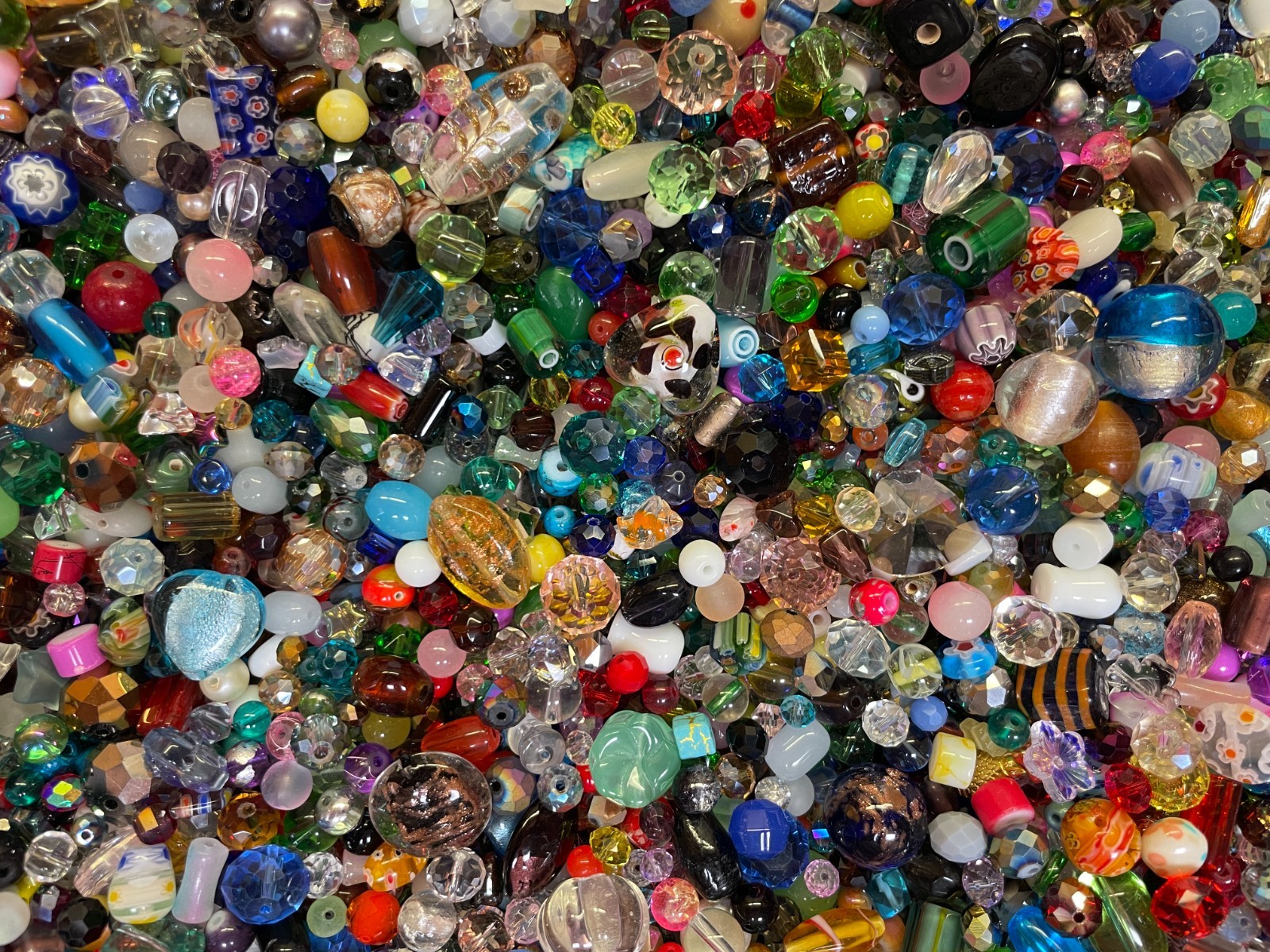 *~200~💕 Piece Glass Loose Beads*7oz+ Bulk Mixed Lot #1 Craft Jewelry!!!😀