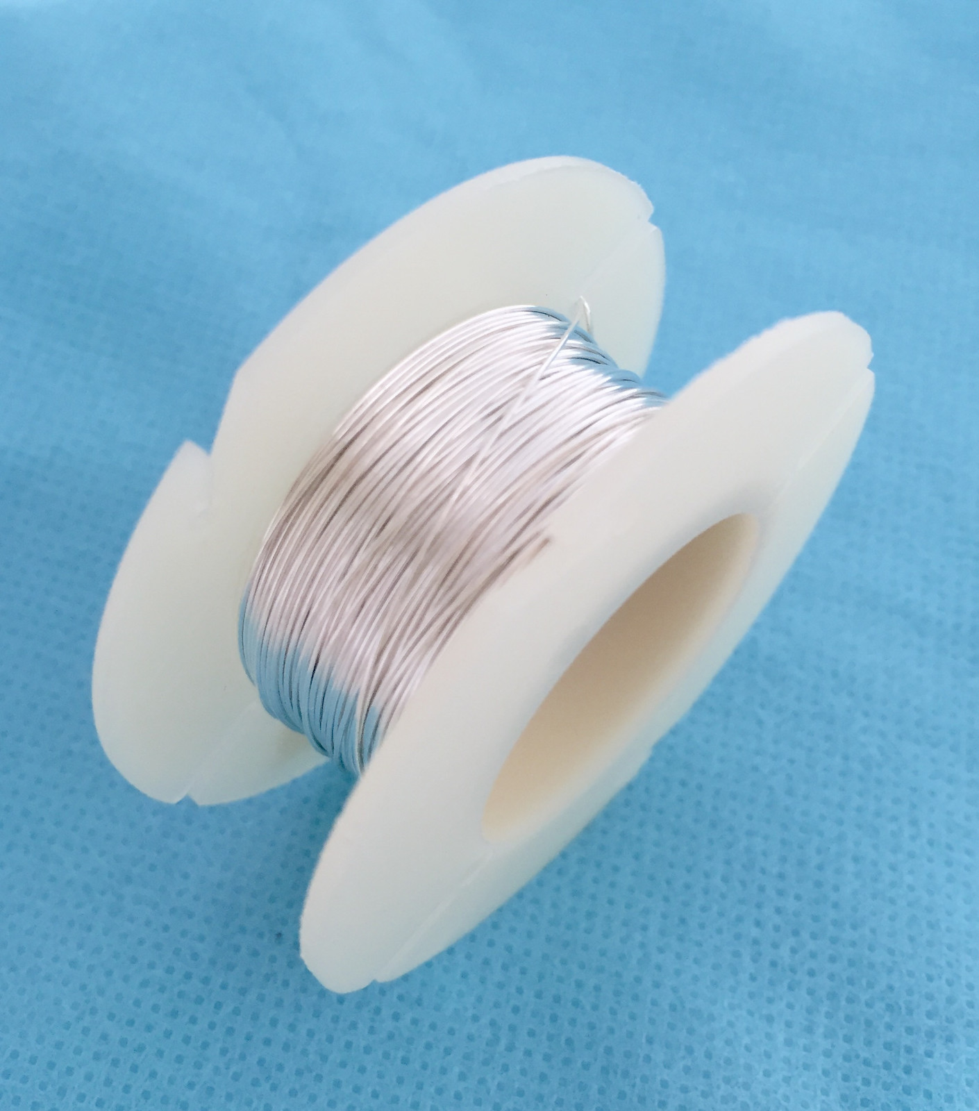 26 gauge Sterling Silver round beading wire bright shinny Half Hard w26HHs