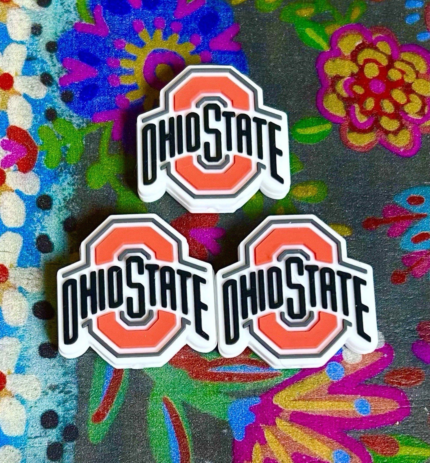 3 Piece OHIO College Logo Focal Beads DIY Jewelry Pens+ NEW Football Champs